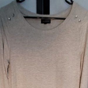 The Limited Midi High Low Smokey Taupe Dress